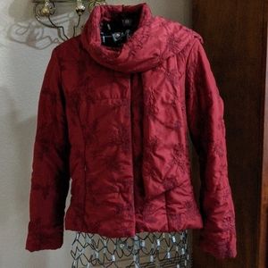 Coldwater Creek red embroidered coat
